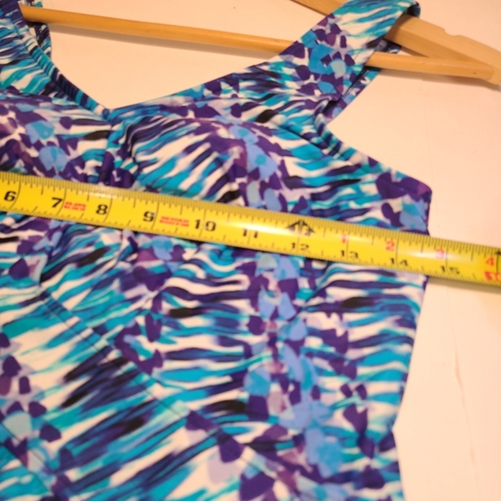 Maxine Of Hollywood WOMENS SIZE 8 One Piece Swimsuit Dress Lined Nylon Blend - Picture 3 of 9